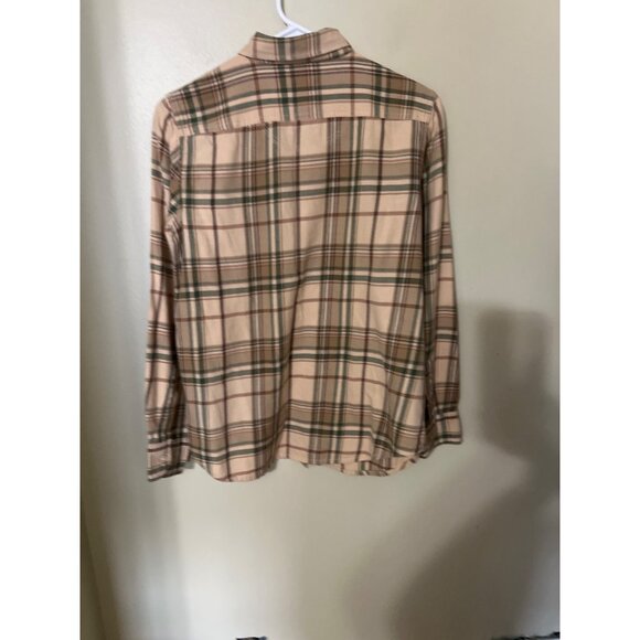 Lauren Ralph Lauren Womens Shirt Medium Bei Plaid Cotton Button-Down - Picture 7 of 10